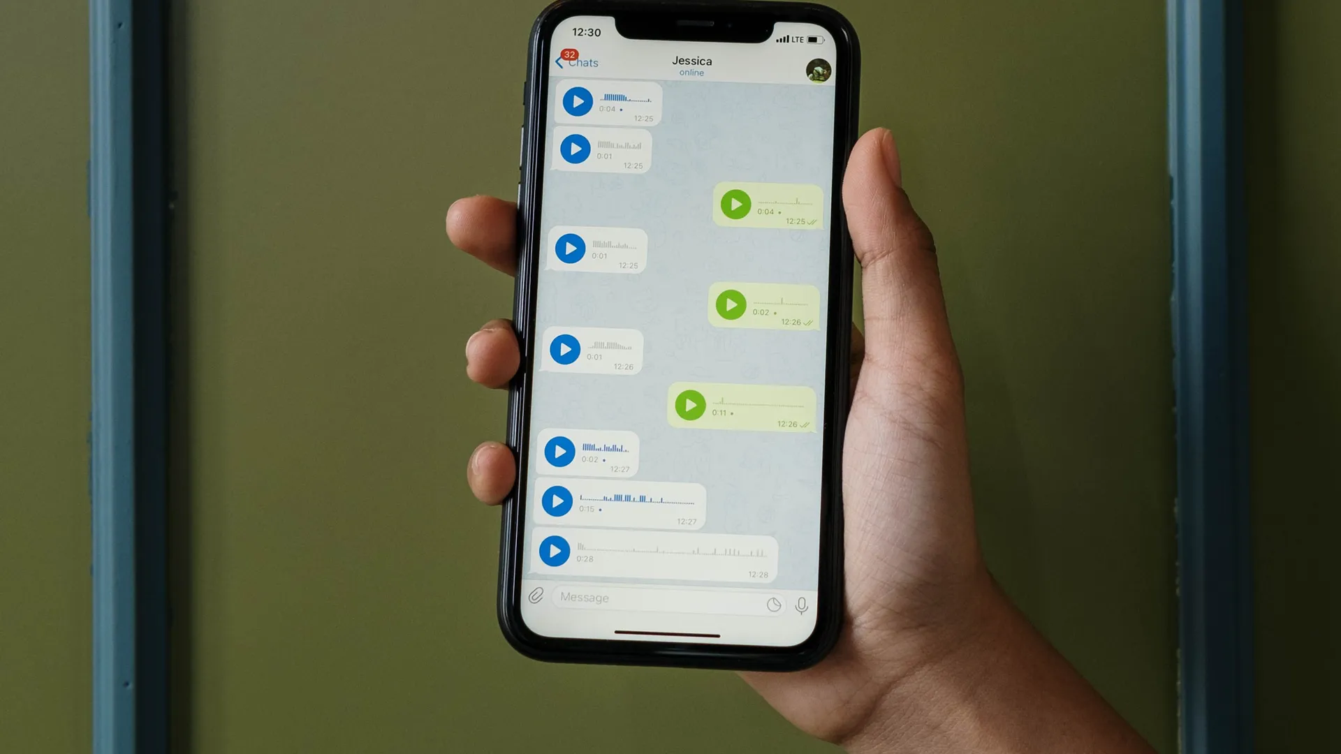 Abstract stylised chat-bubble composition representing WhatsApp conversation automation for Malaysian businesses