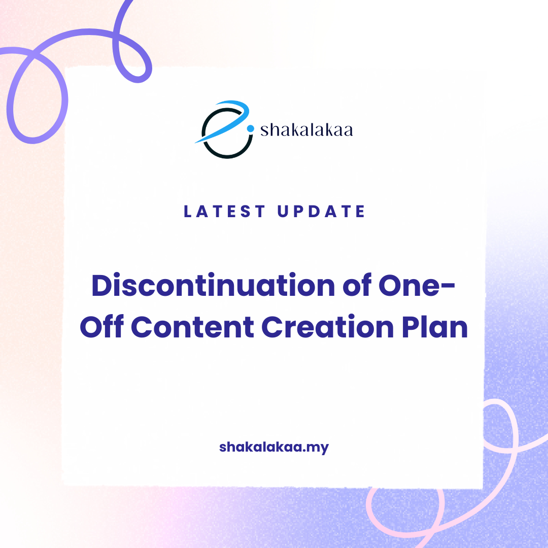 Discontinuation of One-Off Content Creation Plan